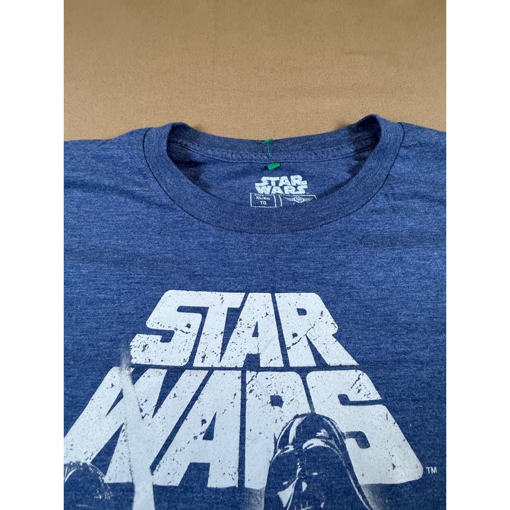 Star Wars Movie Graphic T Shirt Blue XL/TG Mens Short Sleeve Crew Neck Tee
